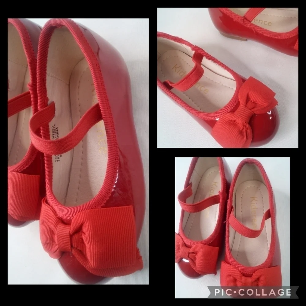 Red patent leather baby shoes